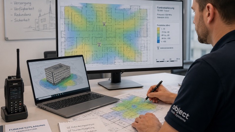 BOS-Funknetzplanung mit Coverage-Simulation und TETRA-Grundrissplanung